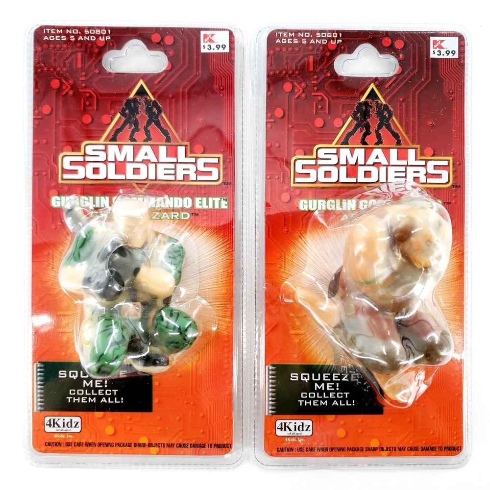 Vtg 1998 Small Soldiers Gurglin Commando Elite Chip Hazard & Gorgonites Archer